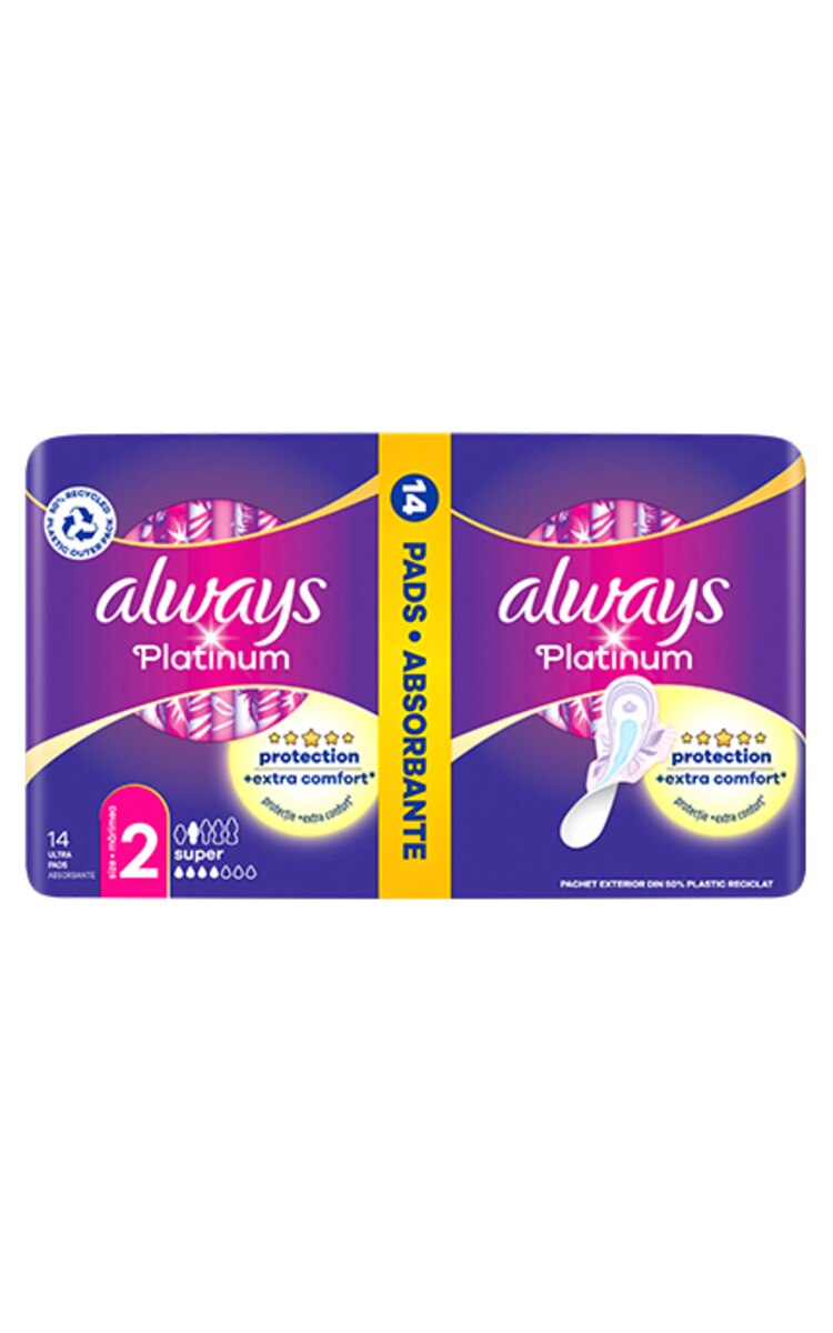 ALWAYS ALWAYS Platinium Duo Super higiēniskās paketes, 14gab. 14 gab.