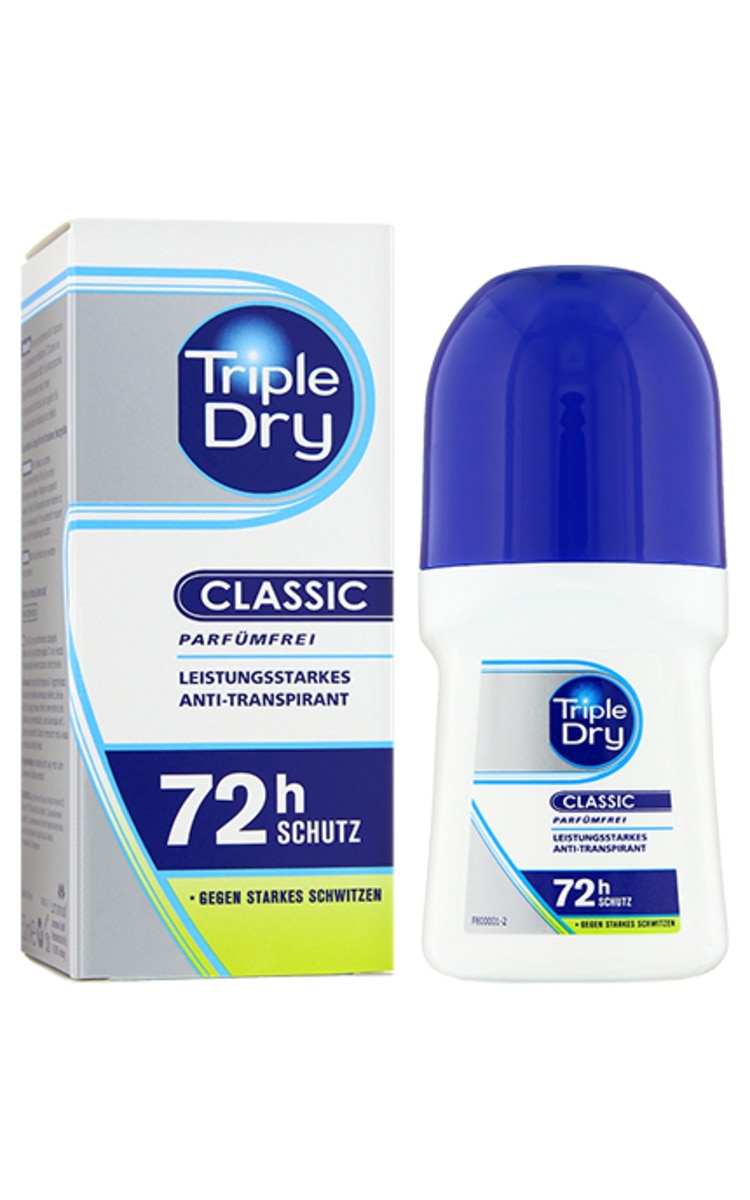 TRIPLE DRY TRIPLE DRY Classic ātri žūstošs dezodorants-rullītis, 50ml 50 ml