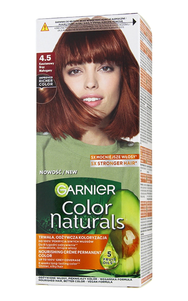 GARNIER COLOR NATURALS GARNIER COLOR NATURALS питательная краска для волос, 4.5 Mahogany 1 шт