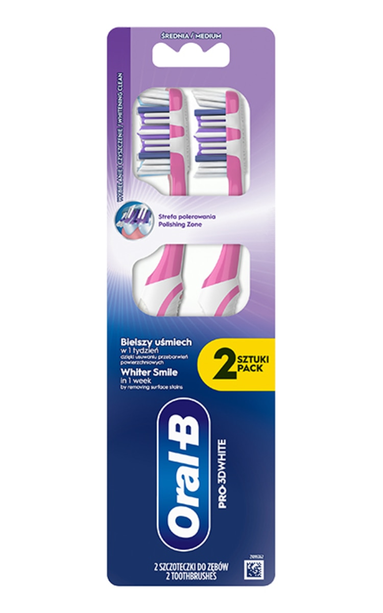 ORAL B ORAL-B Pro-3DWhite зубная щётка, 2шт.