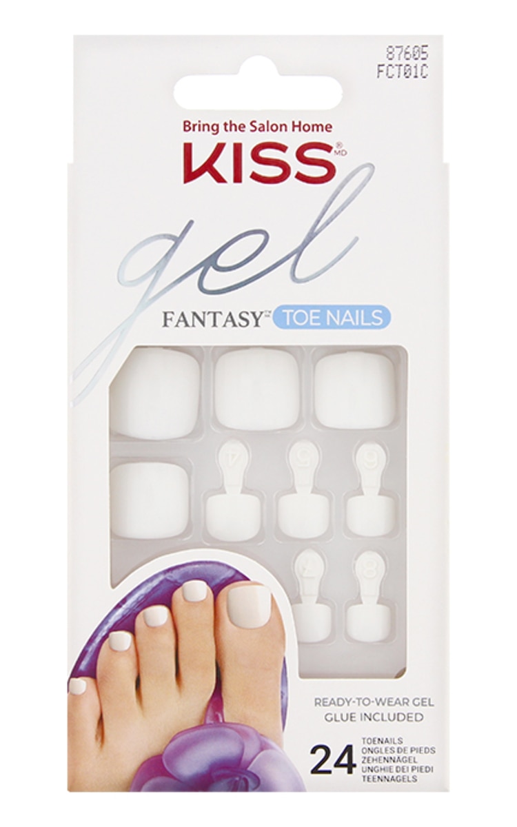 KISS KISS Gel Fantasy Toe Nails mākslīgo gela izskata nagu komplekts