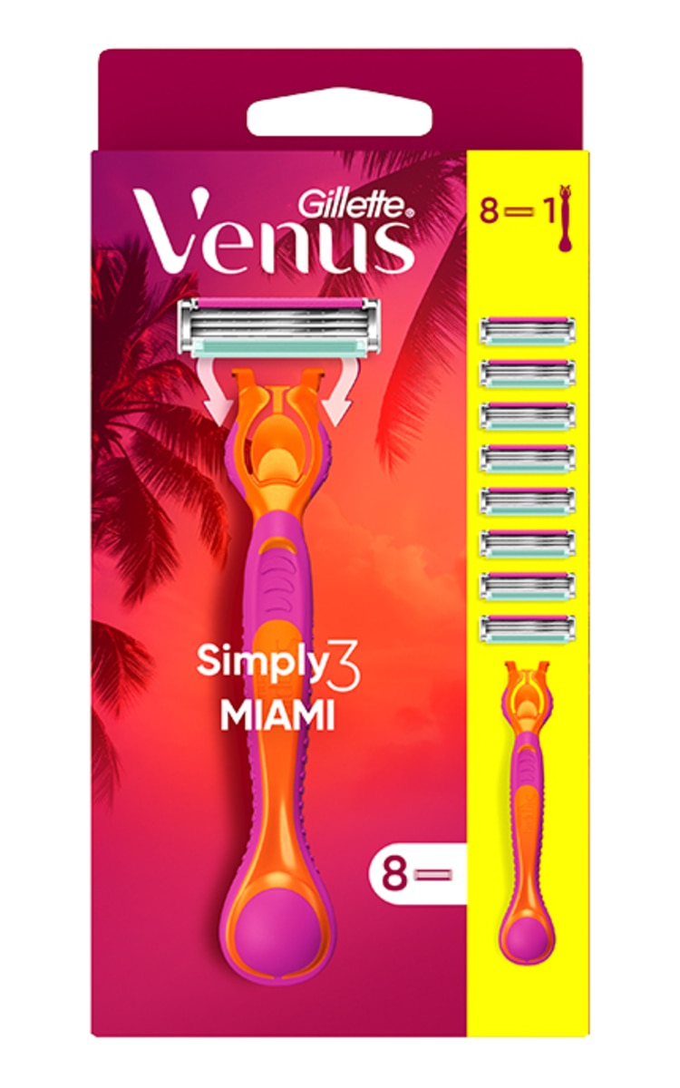 GILLETTE GILLETTE Venus Simply Miami vienreizlietojamie skuvekļi sievietēm, 9gab.