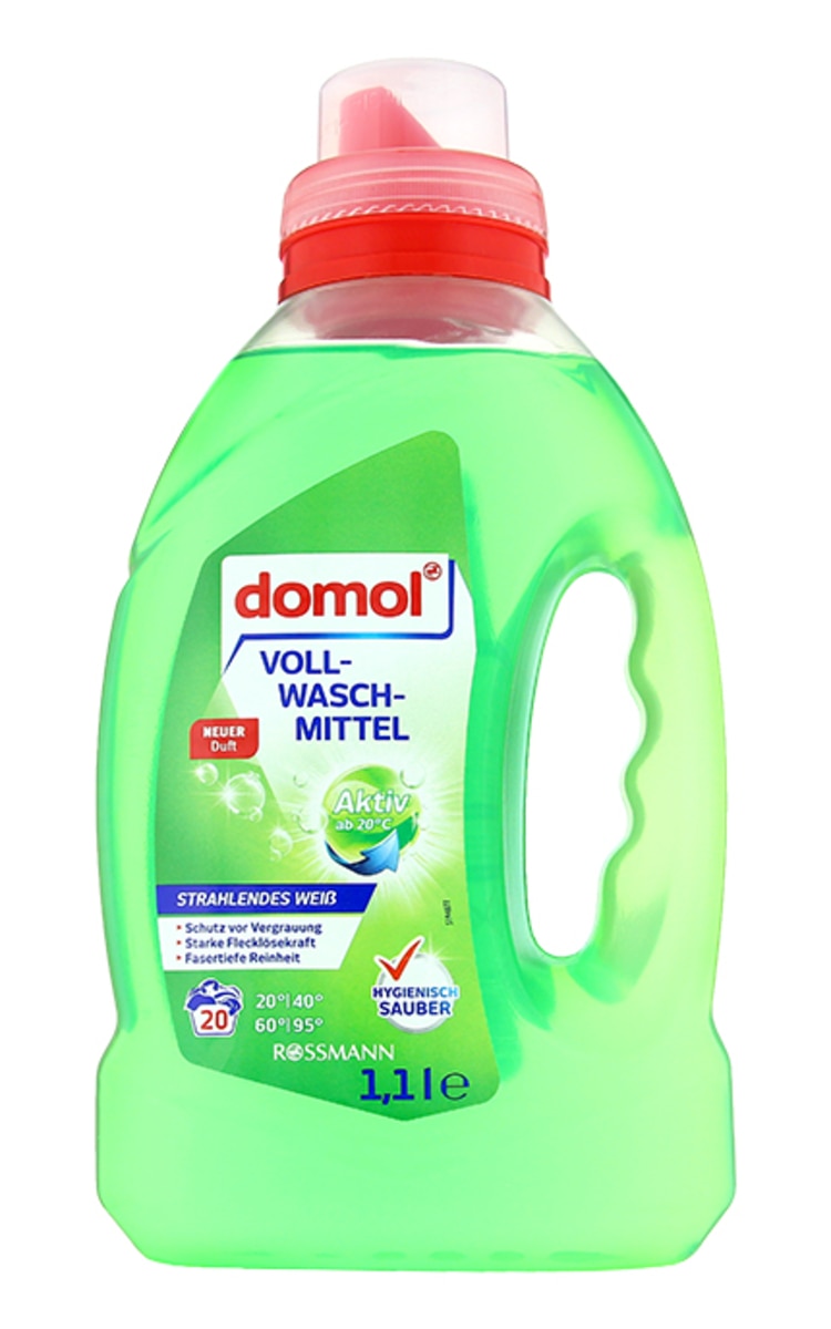 DOMOL DOMOL Vollwaschmittel mazgāšanas līdzeklis baltai veļai, 1.1l 1100 ml