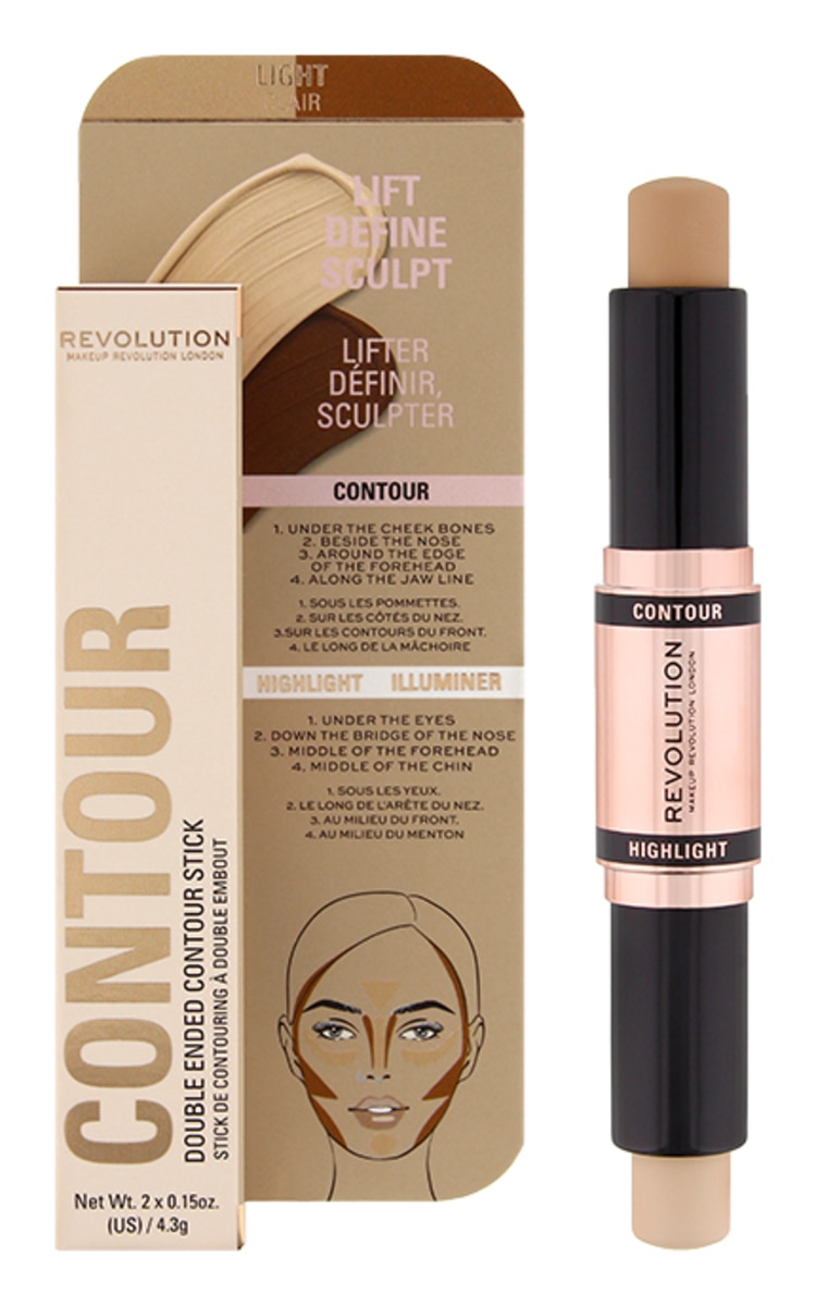 MAKE UP REVOLUTION MAKEUP REVOLUTION Divpusējs kontūrzīmulis sejai, Light, 4.3g