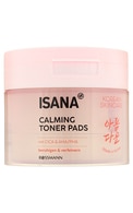  ISANA undefined ISANA Korean Skincare nomierinošās un poras izlīdzinošās sejas tonika plāksnītes, 60gab.  