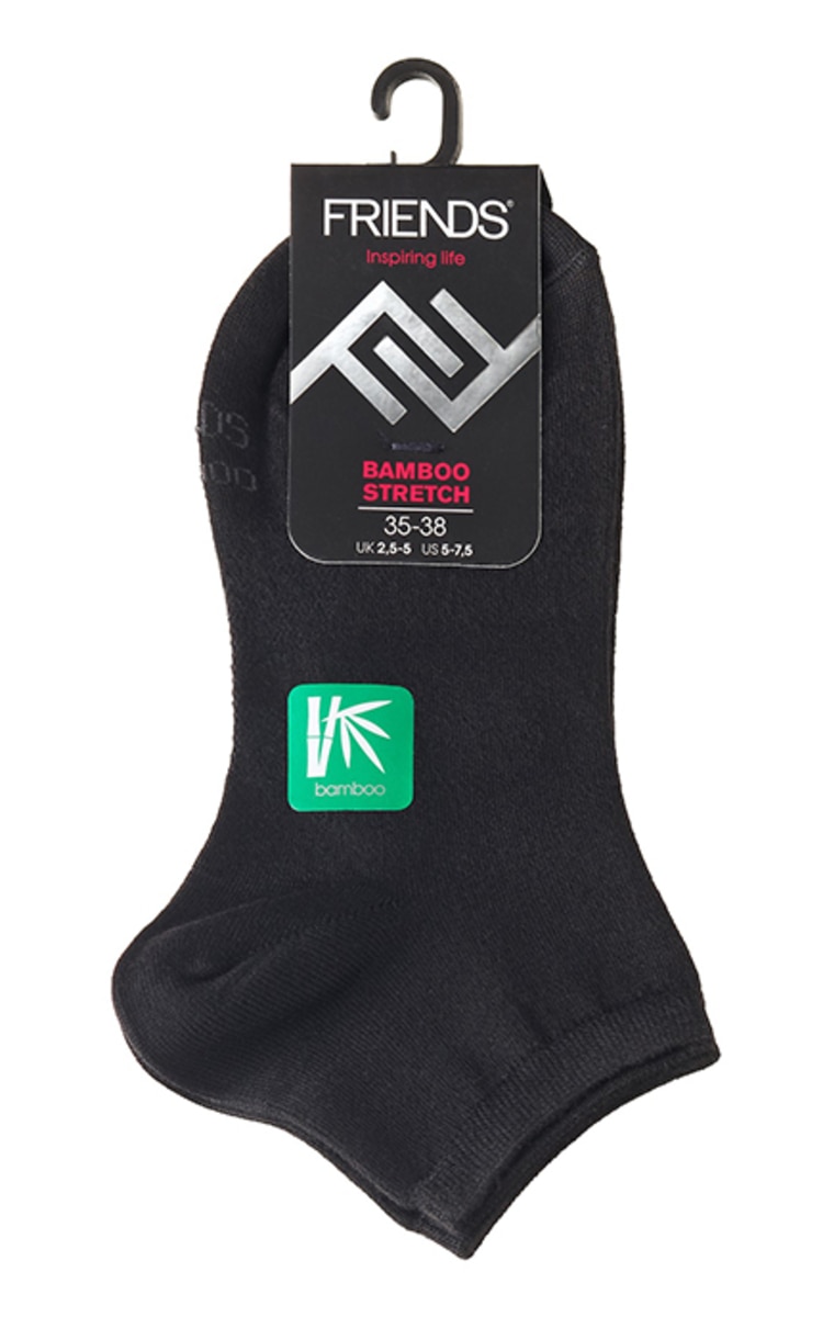 FRIENDS FRIENDS Женские носки с бамбуком 7294, чёрные, размер 35-38 Ultra Black