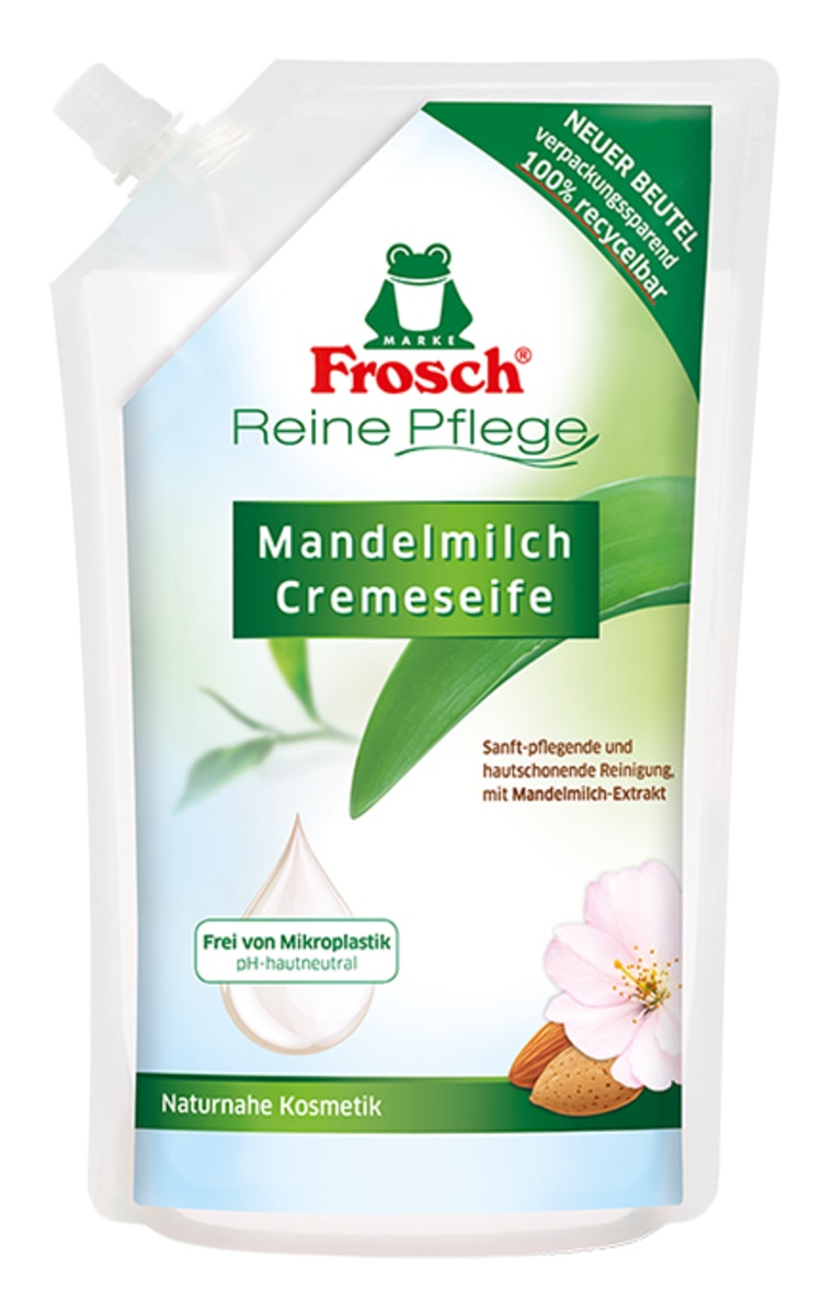 FROSCH FROSCH Šķidrās krēmziepes ar mandeļu piena ekstraktu, rezerve, 500ml 500 ml