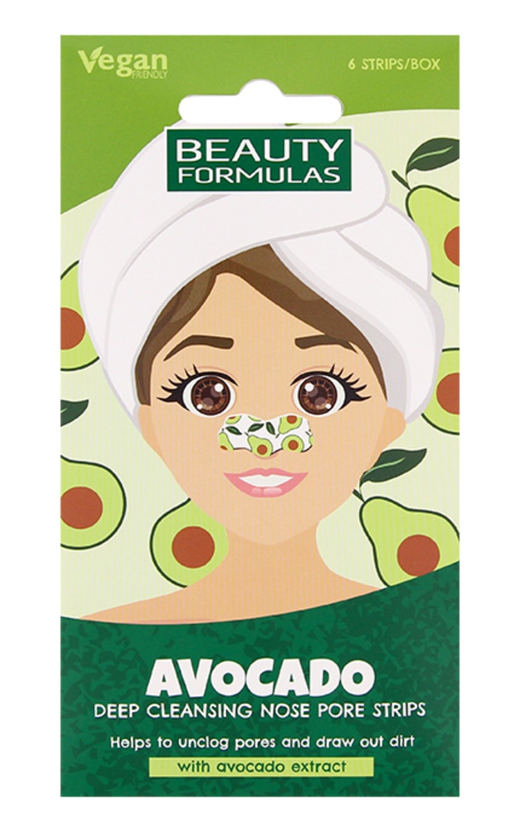 BEAUTY FORMULAS BEAUTY FORMULAS Avocado пластыри для носа, 6шт.