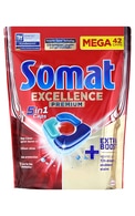 SOMAT Excellence Premium 5in1 tabletes trauku mazgāšanas mašīnai, 42gab.