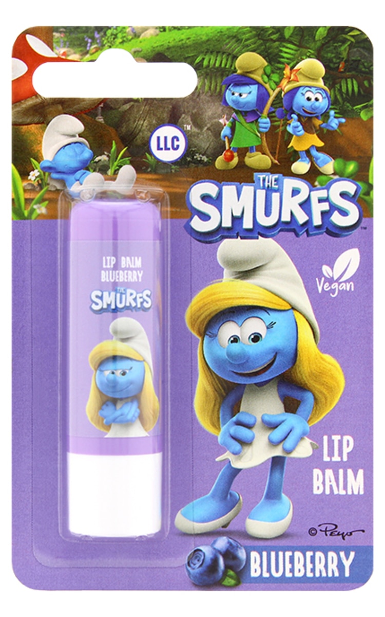 SMURFS Бальзам для губ со вкусом черники, 3.8г