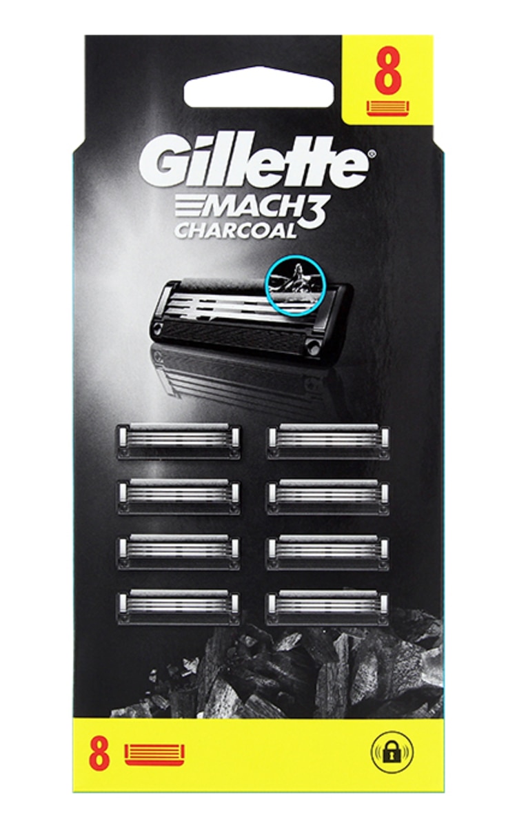 GILLETTE GILLETTE Mach3 Charcoal kasetnes, 8gab. 8 gab.