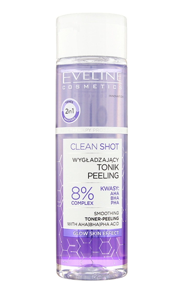 EVELINE EVELINE Clean Shot 8% Complex izlīdzinošs toniks-pīlings, 200мл