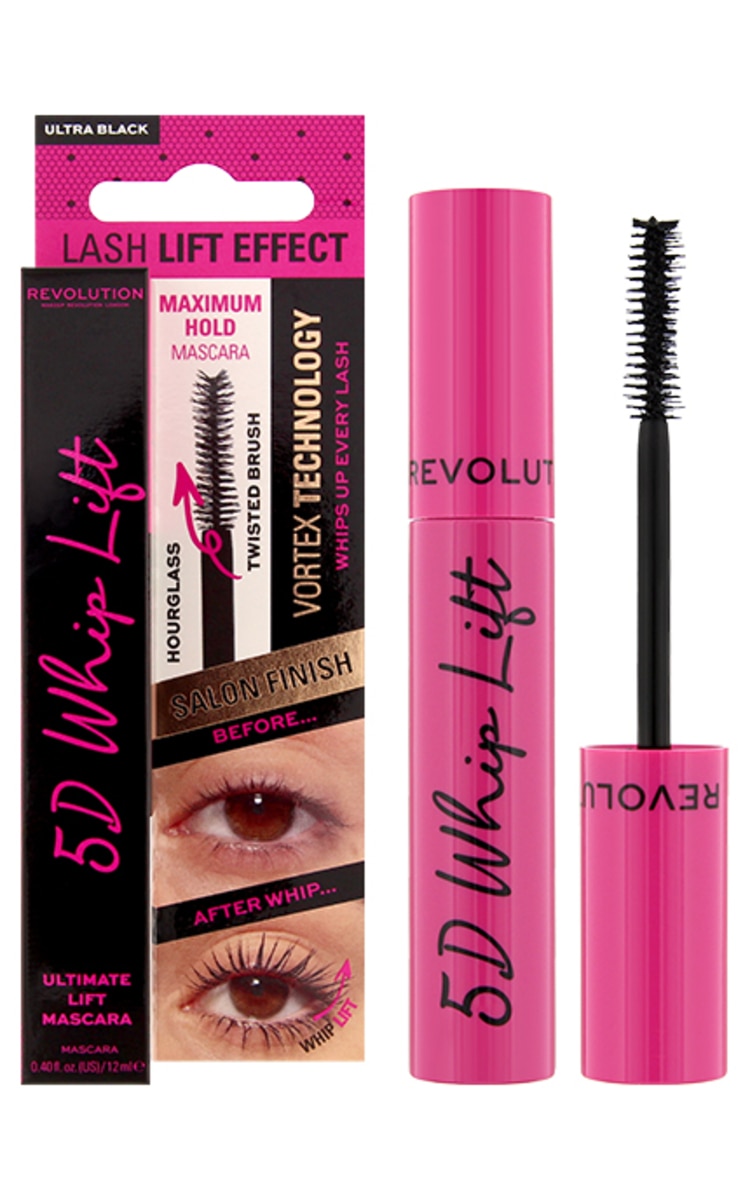 MAKE UP REVOLUTION MAKEUP REVOLUTION 5D Whip Lift тушь для ресниц, Ultra Black, 12мл Black