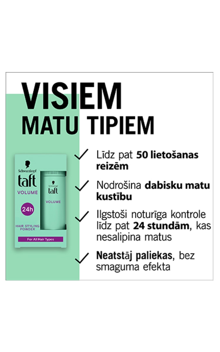 TAFT TAFT Volume моделирующая пудра для волос, 10г 10 г
