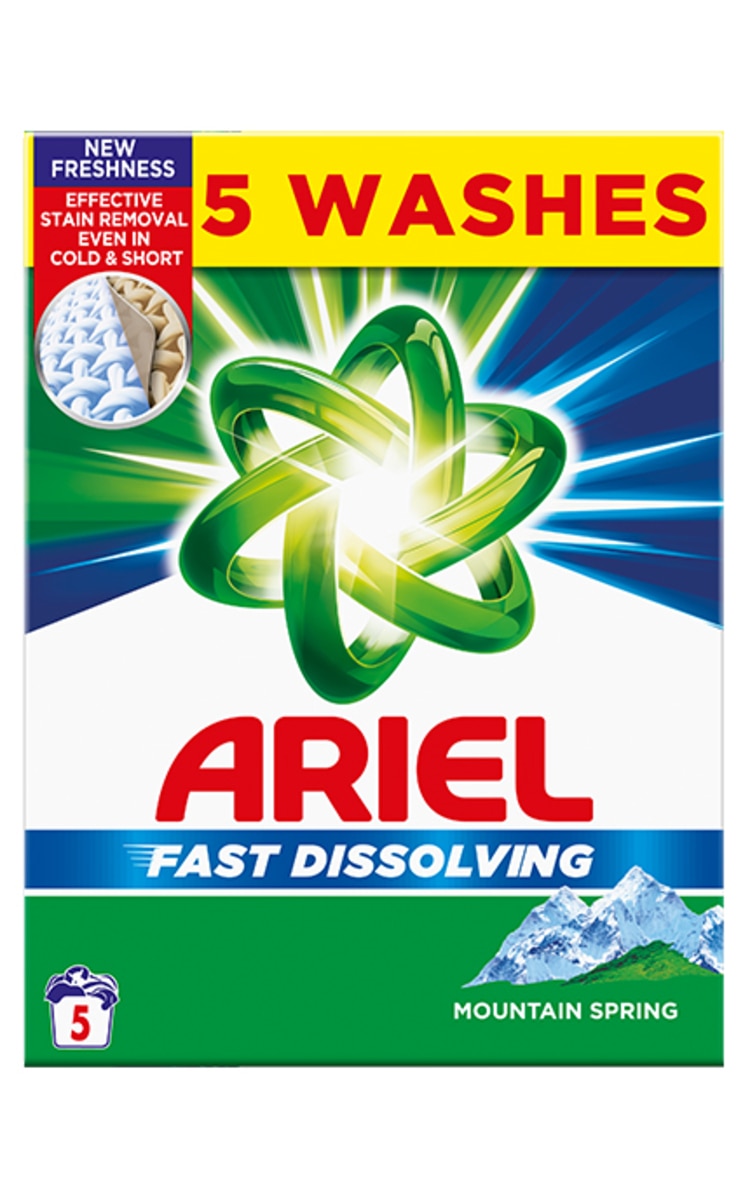 ARIEL ARIEL Fast Dissolving Mountain Spring veļas pulveris, 275g 275 g