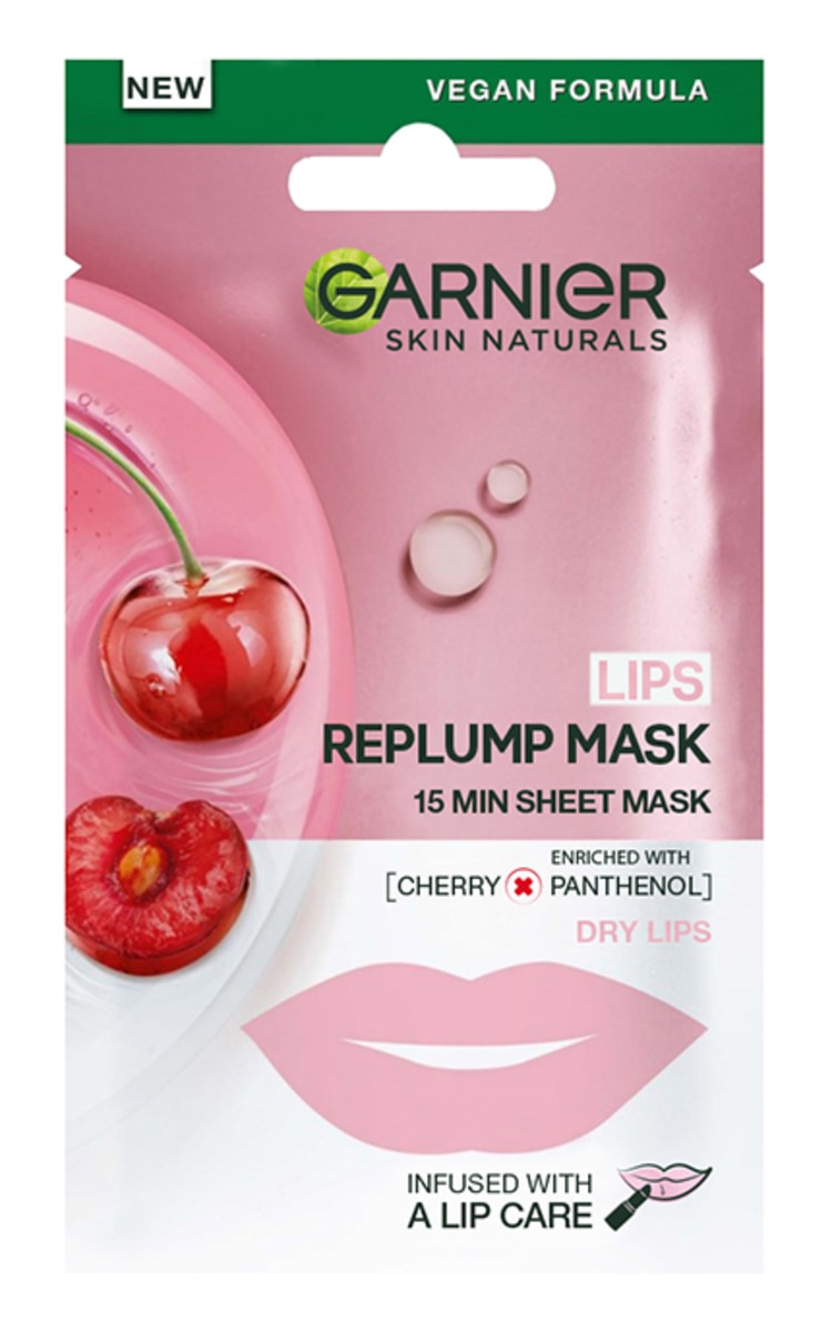 GARNIER GARNIER Skin Naturals Replump маска для губ, 5г 5 г