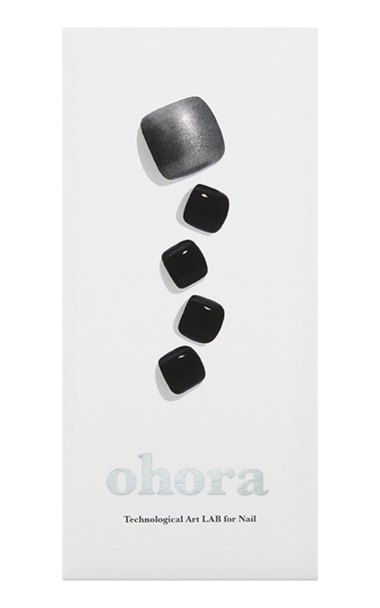 OHORA OHORA Semi Cured Gel Pedicure Strips (P Black-Hole) набор гелевых наклеек для педикюра, 32 наклеек