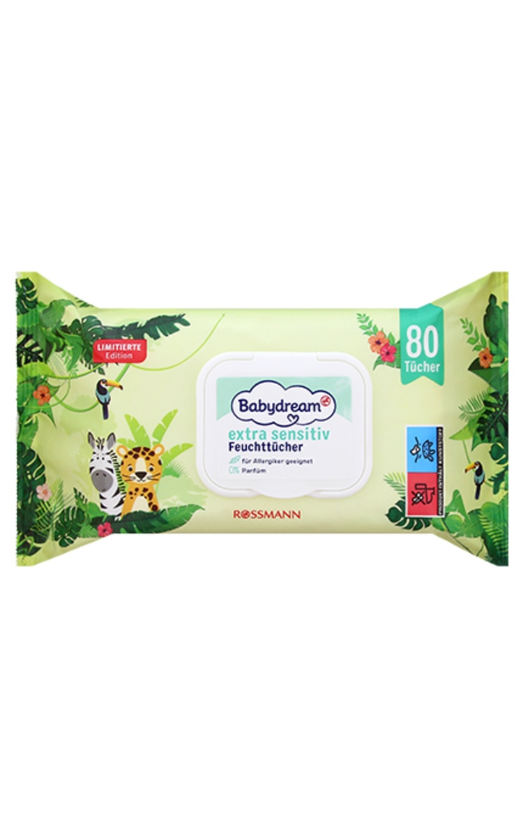 BABY DREAM BABYDREAM Extra Sensitive влажные салфетки, различные дизайны, 80шт.