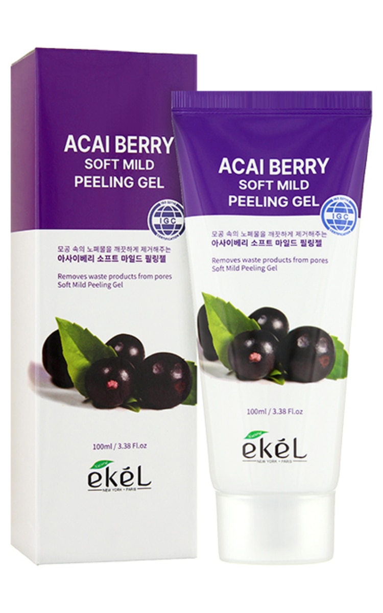 EKEL EKEL Acai Berry пилинг-скатка с экстрактом ягод асаи для лица, 100мл 100 мл