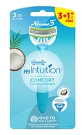 WILKINSON My Intuition Comfort Coconut Delight vienreizējās lietošanas skuvekļi sievietēm, 4gab.