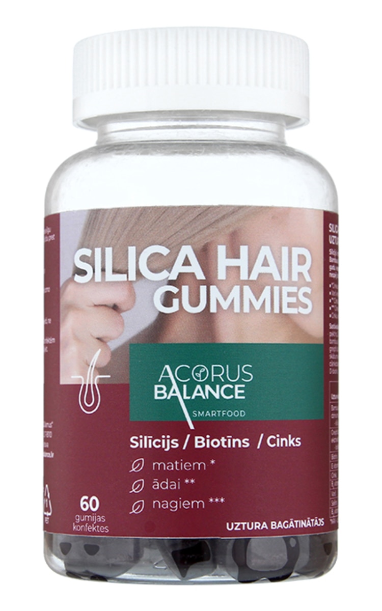 ACORUS ACORUS BALANCE Silica Hair Gummies uztura bagātinātājs, 150g