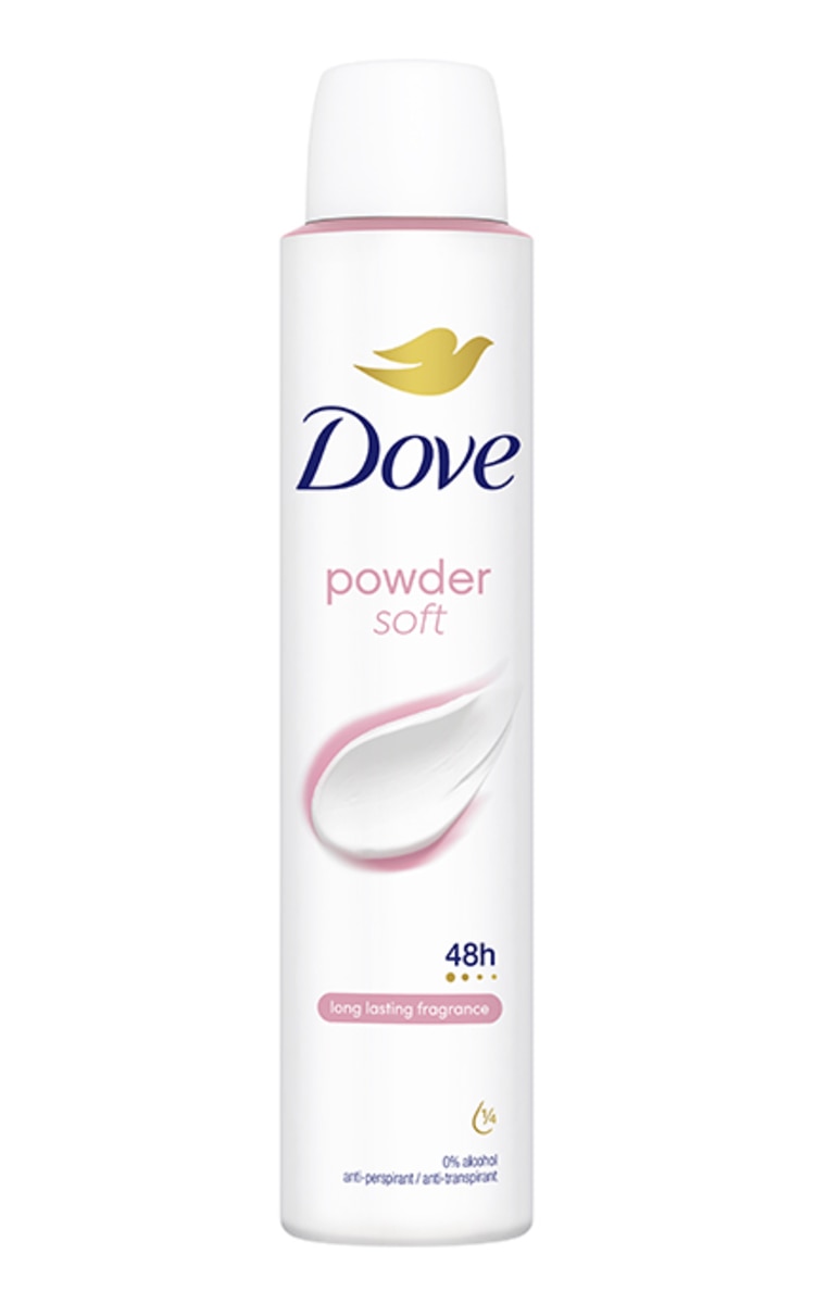 DOVE DOVE Powder Soft 48H izsmidzināmais dezodorants, 200ml