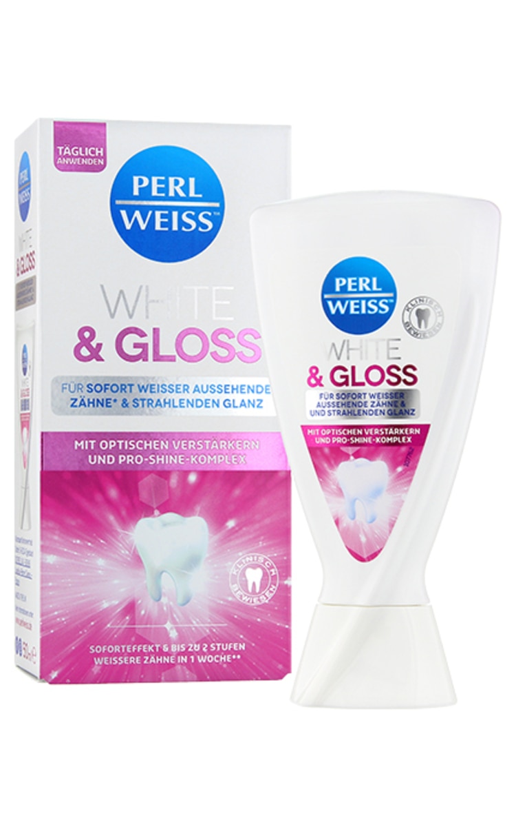 PERLWEISS White&Gloss отбеливающая зубная паста, 50мл