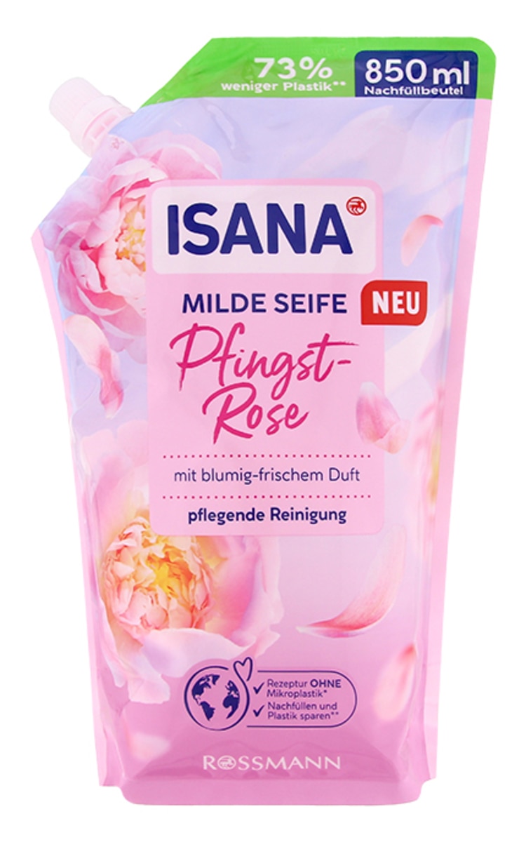 ISANA ISANA Pfingstrose šķidrās ziepes rezerve, 850ml