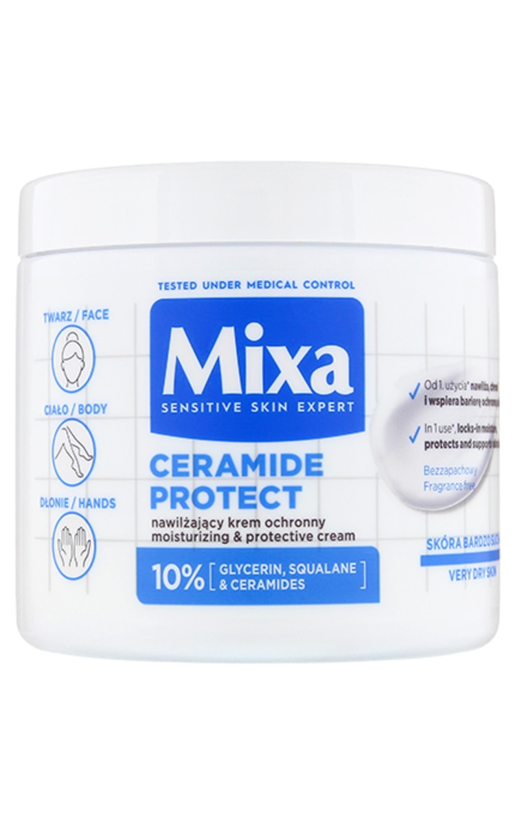 MIXA MIXA Ceramide Protect mitrinošs aizsargkrēms sejai, rokām un ķermenim, 400ml 400 ml