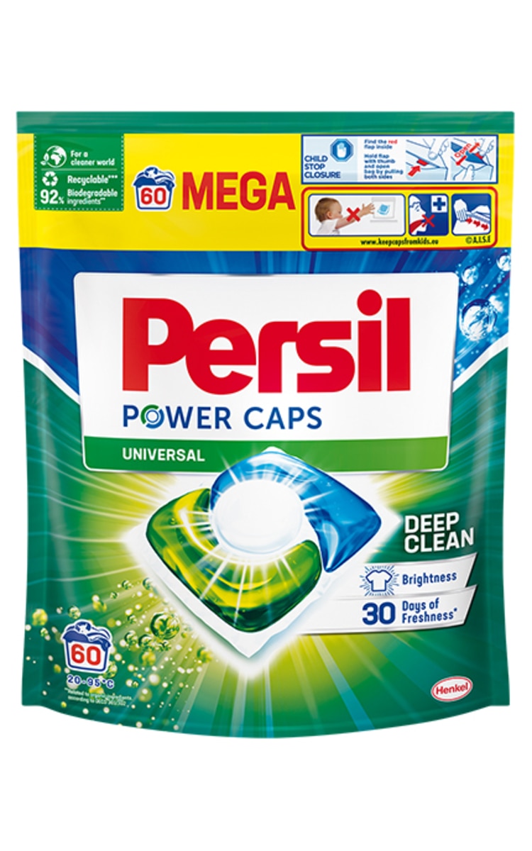 PERSIL PERSIL Power Caps Universal kapsulas veļas mazgāšanai, 60gab. 60 gab.