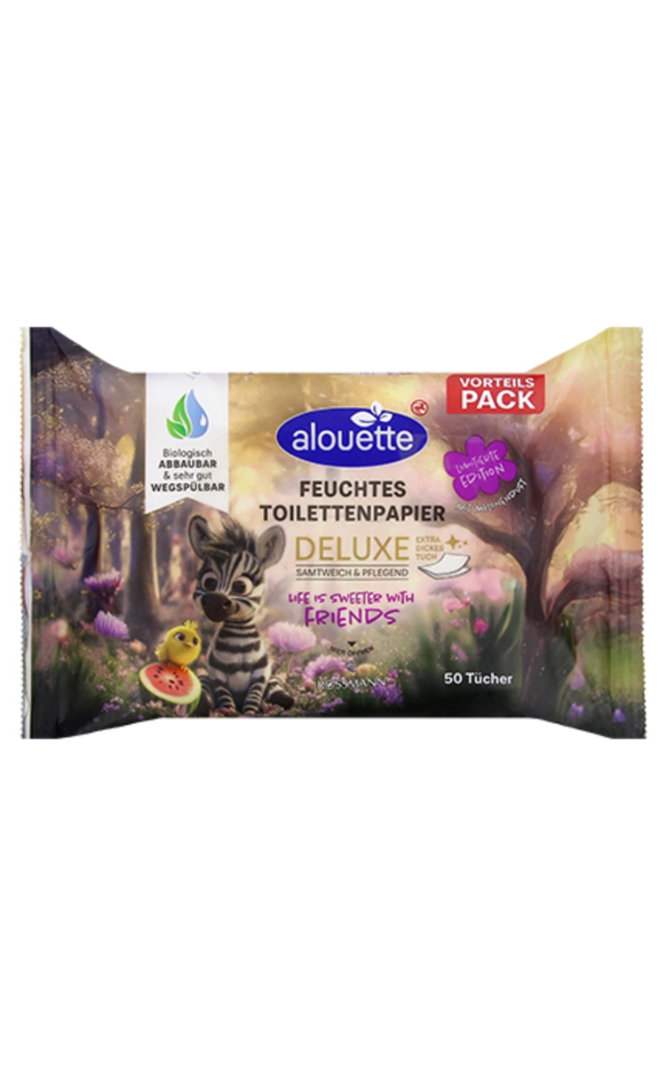 ALOUETTE ALOUETTE Deluxe влажная туалетная бумага с ароматом дыни, 3x50шт.