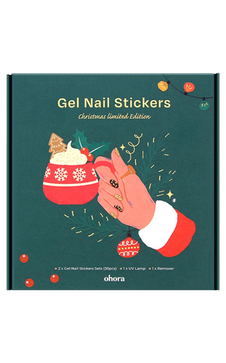 OHORA OHORA Semi Cured Gel Nail Strips Christmas Set Ziemassvētku komplekts