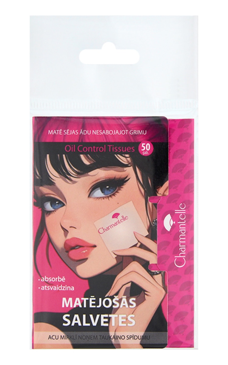 CHARMANTELLE CHARMANTELLE Oil Control matējošās salvetes, 50gab. 50 gab.