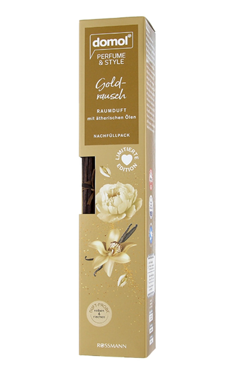 DOMOL DOMOL Goldrausch aromātiskie kociņi, rezerves uzpilde, 90ml