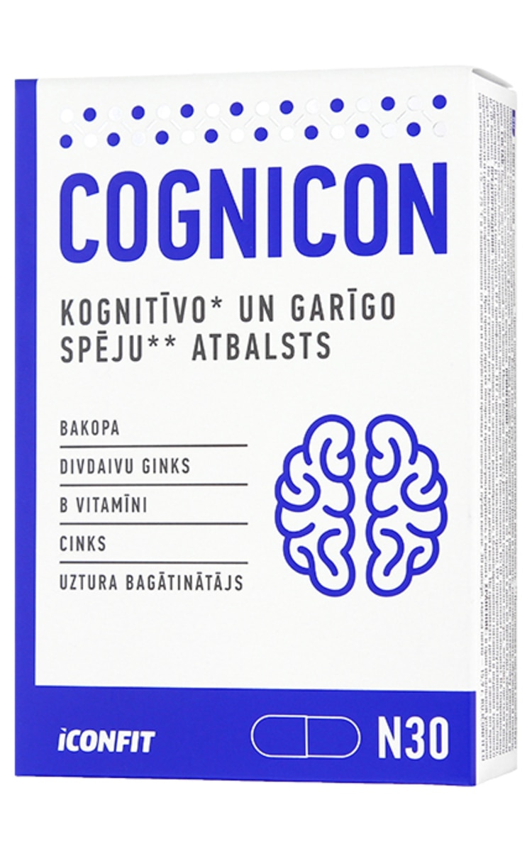 ICONFIT ICONFIT Cognicon garīgās veiktspējas atbalstam, N30, 30 kapsulas