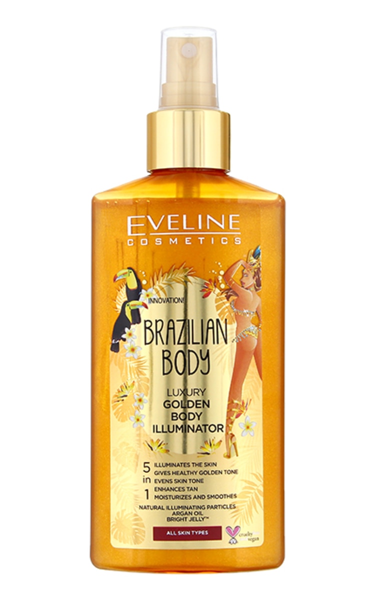 EVELINE EVELINE Brazilian Body Illuminator mitrinošs ķermeņa sprejs, mirdzošs, 150ml 150 ml