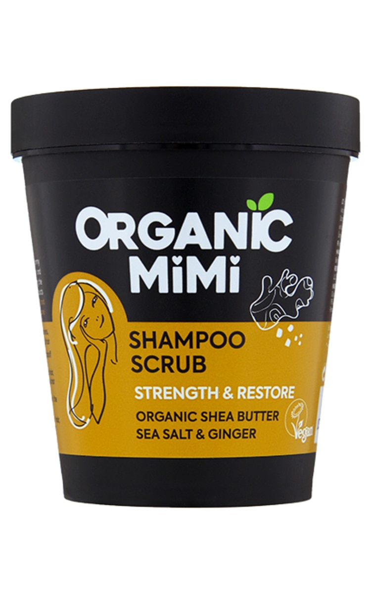 ORGANIC MIMI Sea Salt&Ginger Strength, Restore šampūns-skrubis, 280g