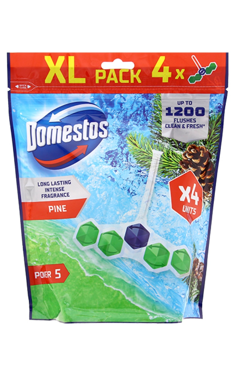 DOMESTOS DOMESTOS Power5 Pine tualetes bloks, 4x50g