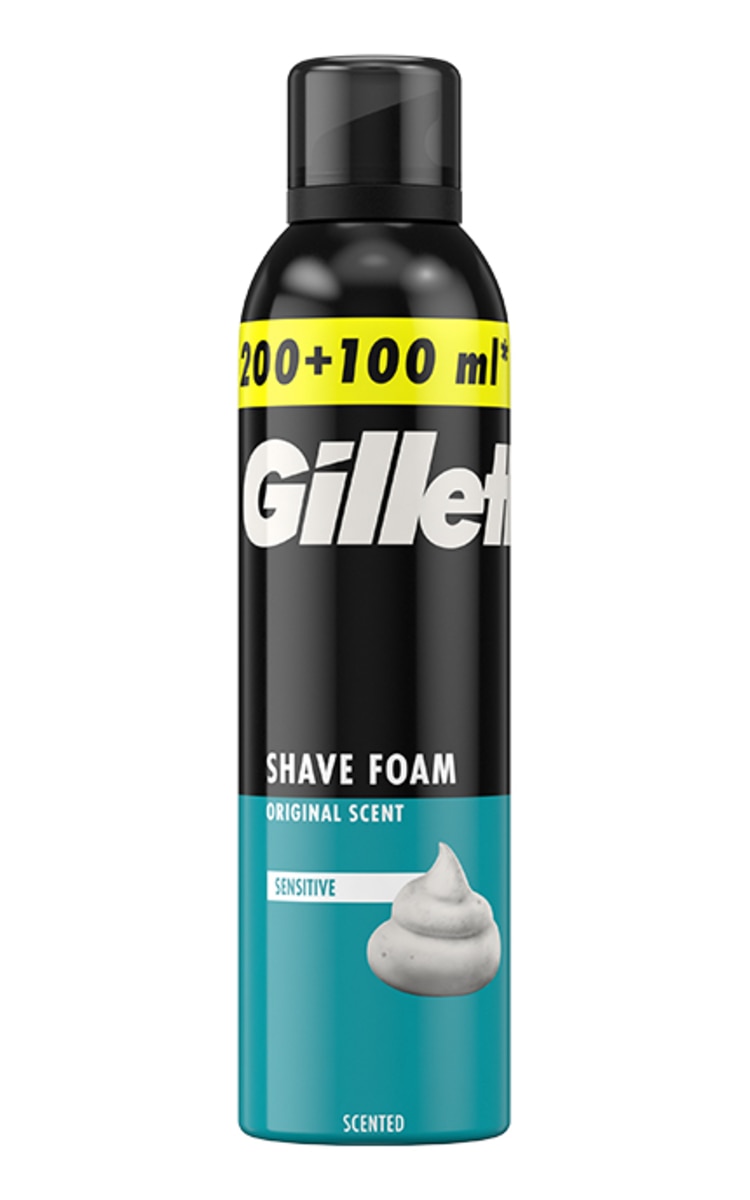 GILLETTE GILLETTE Shave Foam Sensitive skušanās putas vīriešiem, 300ml 300 ml