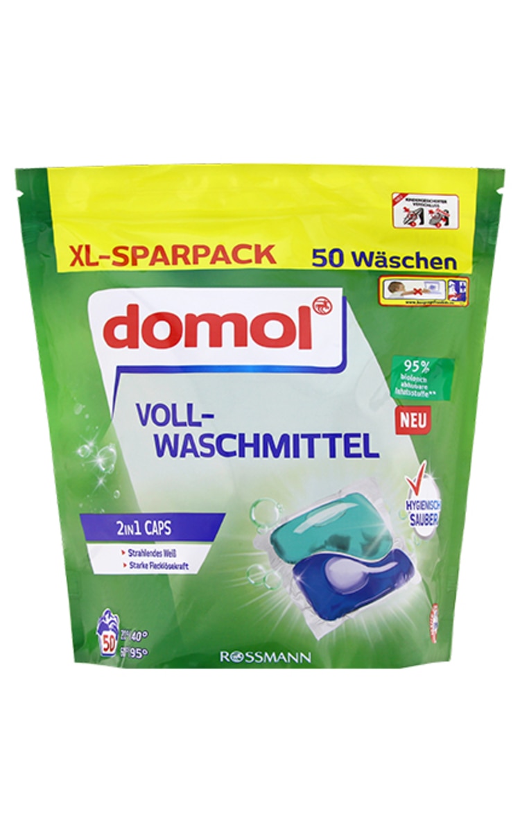 DOMOL DOMOL Universal 2in1 гелевые капсулы для стирки белья, 50шт.