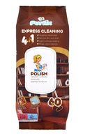 PURFIX Express Cleaning 4in1 mitrās salvetes koka virsmu un ādas mēbeļu kopšanai, 60gb.