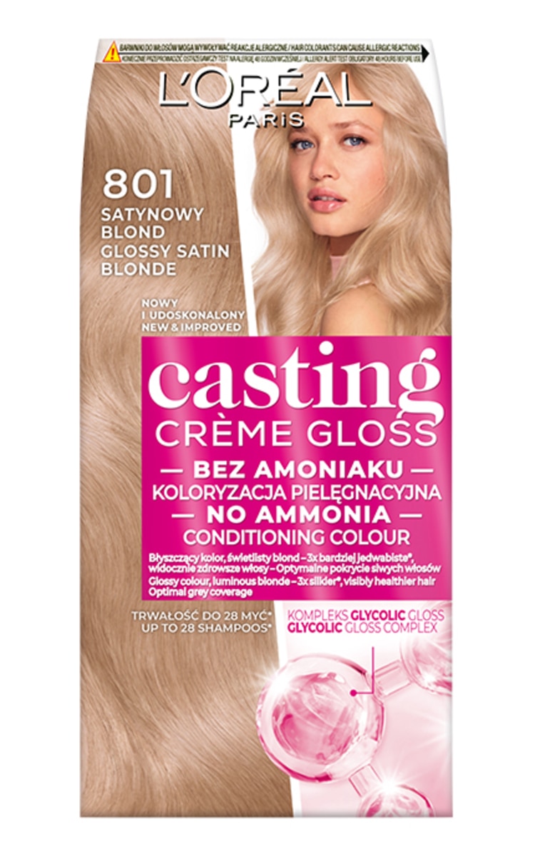CASTING CASTING Creme Gloss краска для волос, 801 Satin Blonde 1 шт