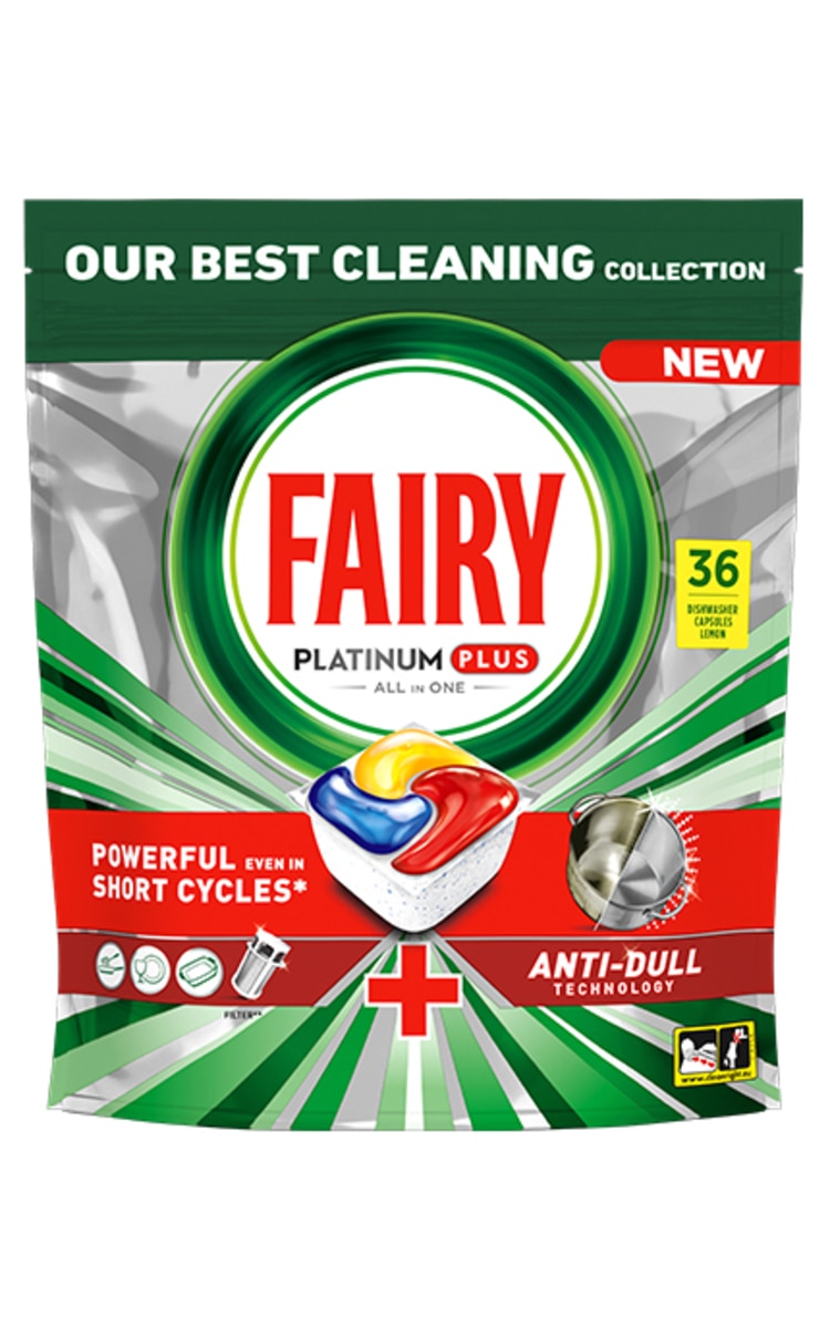 FAIRY FAIRY Platinum Plus All in One kapsulas trauku mazgāšanas mašīnai, 36gab.