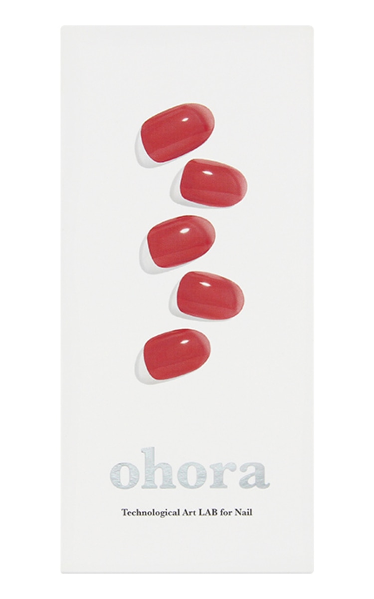 OHORA OHORA Semi Cured Gel Nail Strips (N Tint Brick) набор гелевых наклеек для маникюра, 30 наклеек