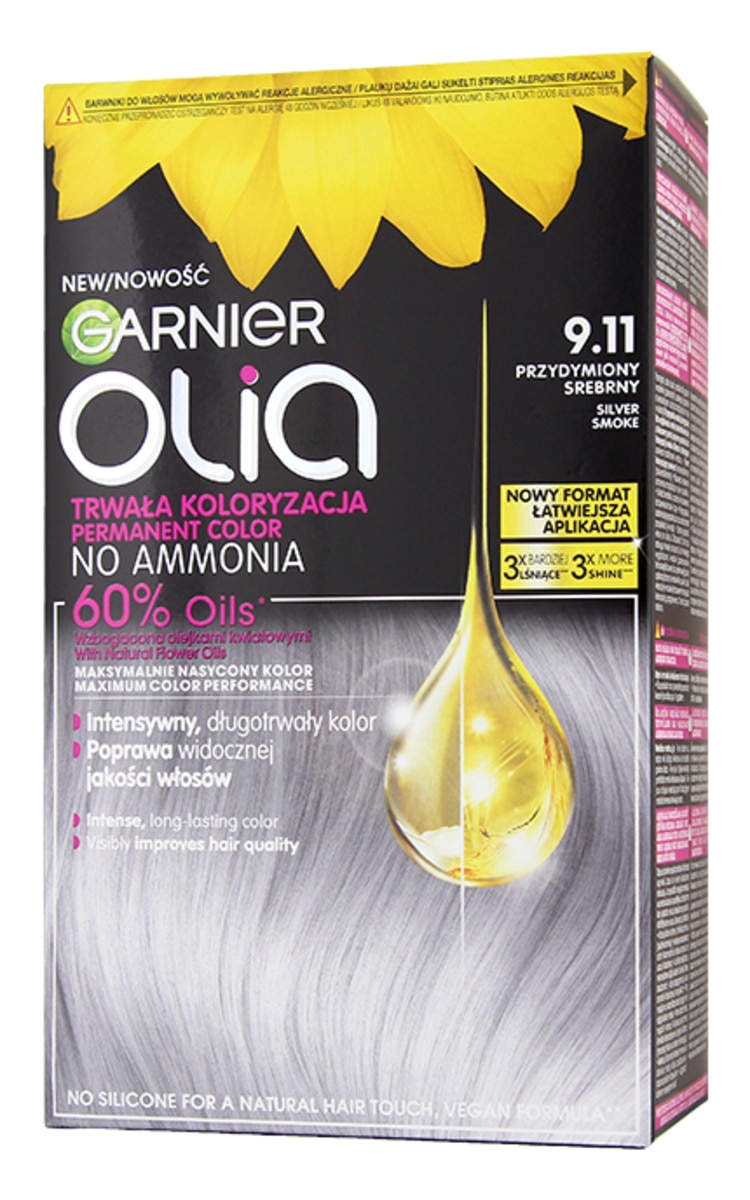 GARNIER OLIA GARNIER OLIA Стойкая краска для волос, 9.11 Silver Smoke 1 шт