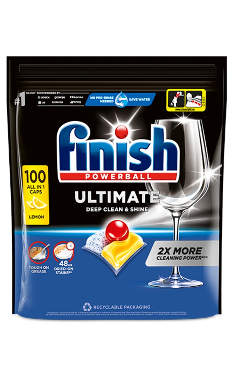 FINISH FINISH Ultimate All in 1 Lemon капсулы для посудомоечных машин, 100шт. 100 шт