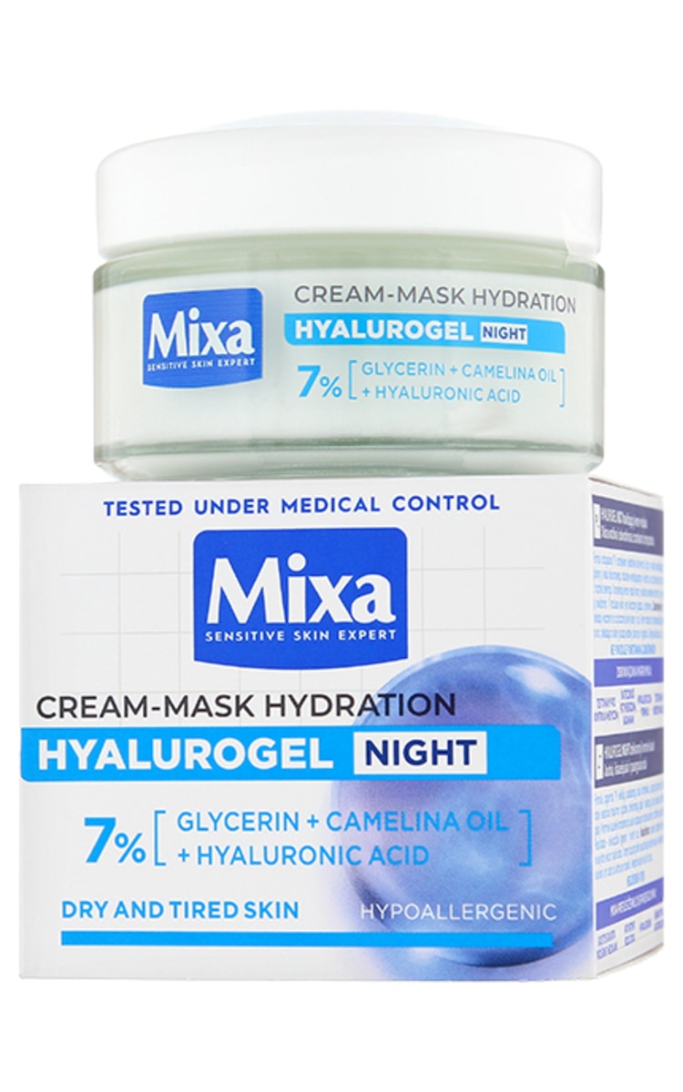 MIXA MIXA Hyalurogel mitrinošs nakts krēms-maska, 50ml 50 ml