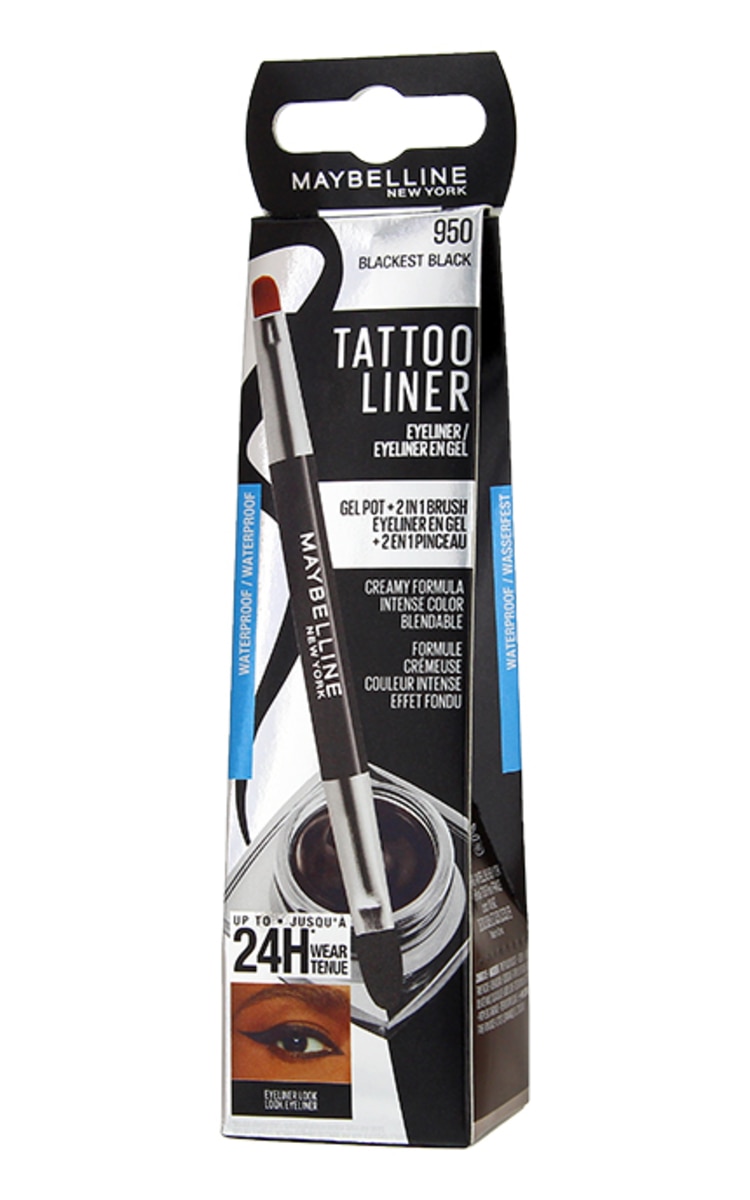 MAYBELLINE MAYBELLINE Tatoo Liner Gel Pot acu laineris, Black, 3g Ultra Black