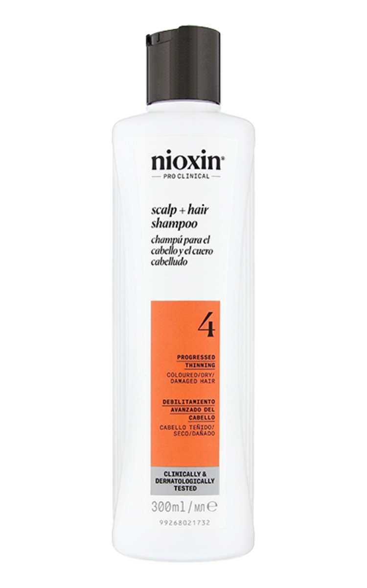 NIOXIN NIOXIN System No.4 šampūns krāsotiem matiem ar progresējošu tendenci kļūt plānākiem, 300ml