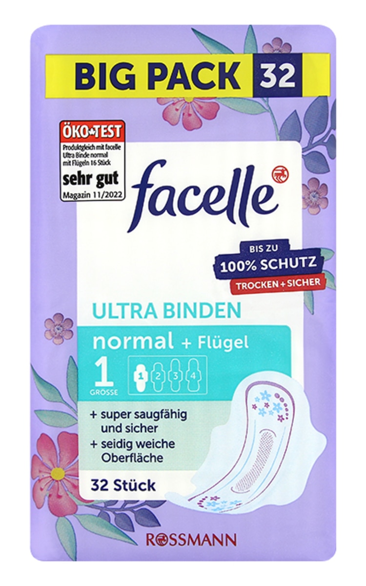 FACELLE FACELLE Duo Ultra Normal higiēniskās paketes, 32gab. 32 gab.